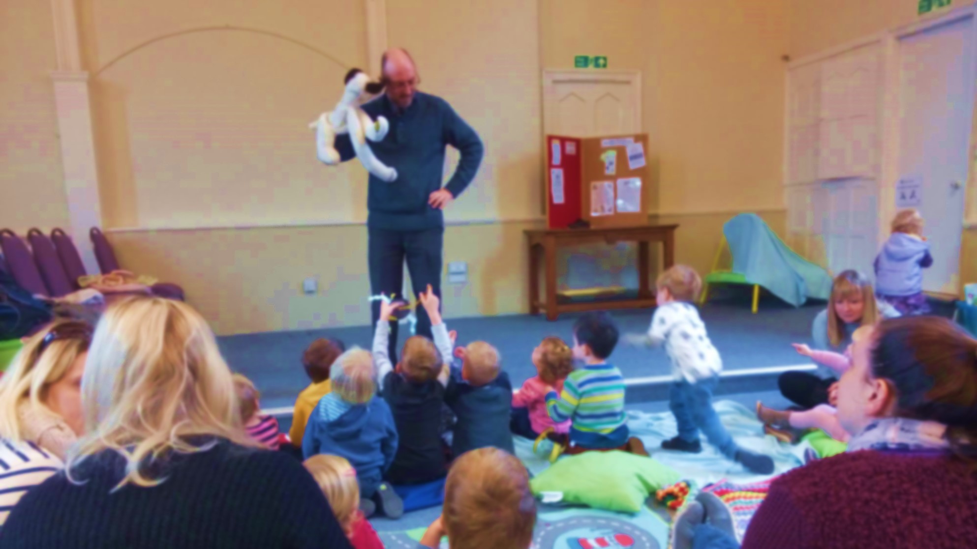 Simon and George with audience
